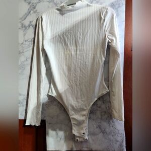 White Long Sleeve Body Suit